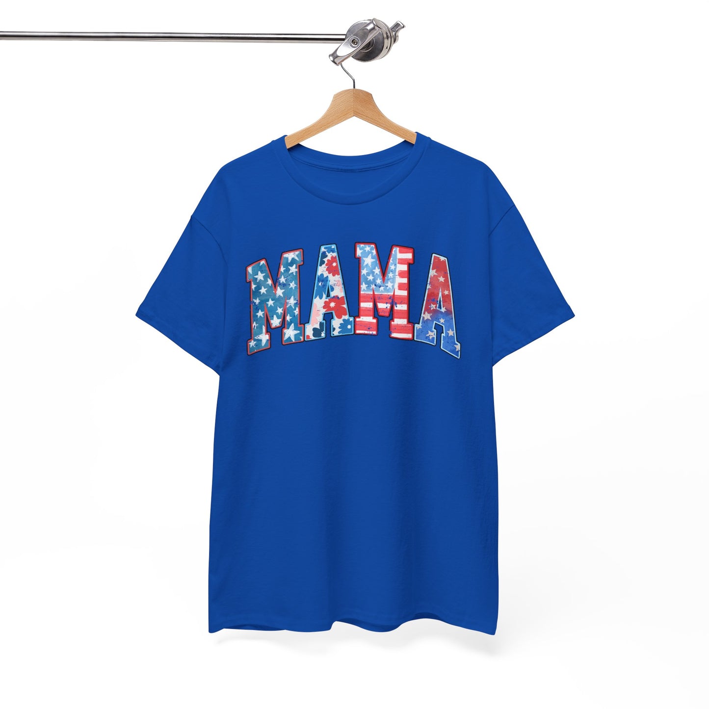 New Patriotic Mama Tee, 4th of July Cotton Shirt,  4th of July, Independence Day Outfit, Casual Summer Wear, Family Reunion