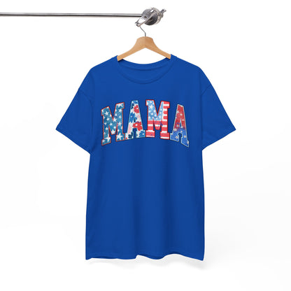 New Patriotic Mama Tee, 4th of July Cotton Shirt,  4th of July, Independence Day Outfit, Casual Summer Wear, Family Reunion
