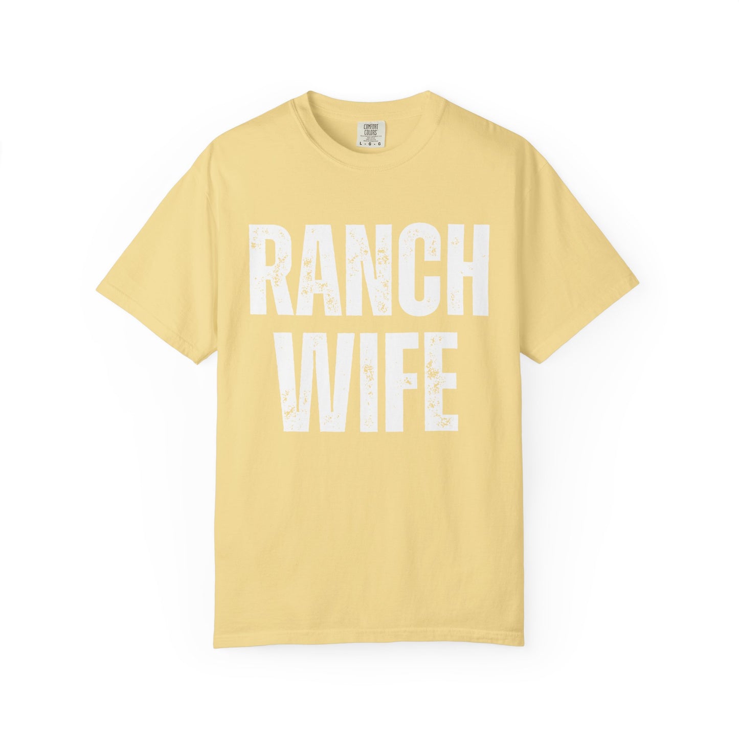 Distressed Retro Chic Ranch Wife T-Shirt, Western Tee for Farm Girls,  Ranch Life Style Shirt, Perfect for Rodeos Casual