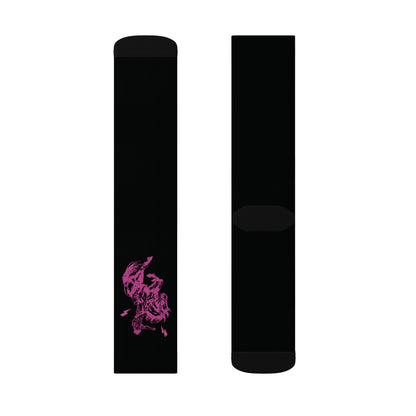 Trendy Hot Pink Bronc Bucking Performance Boot Socks Sublimation Socks