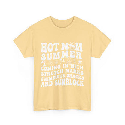 Hot Momma Casual Tee, Fun Graphic Shirt, Perfect Gift for Friends, Family Gatherings, Everyday Wear, Summer Vibes