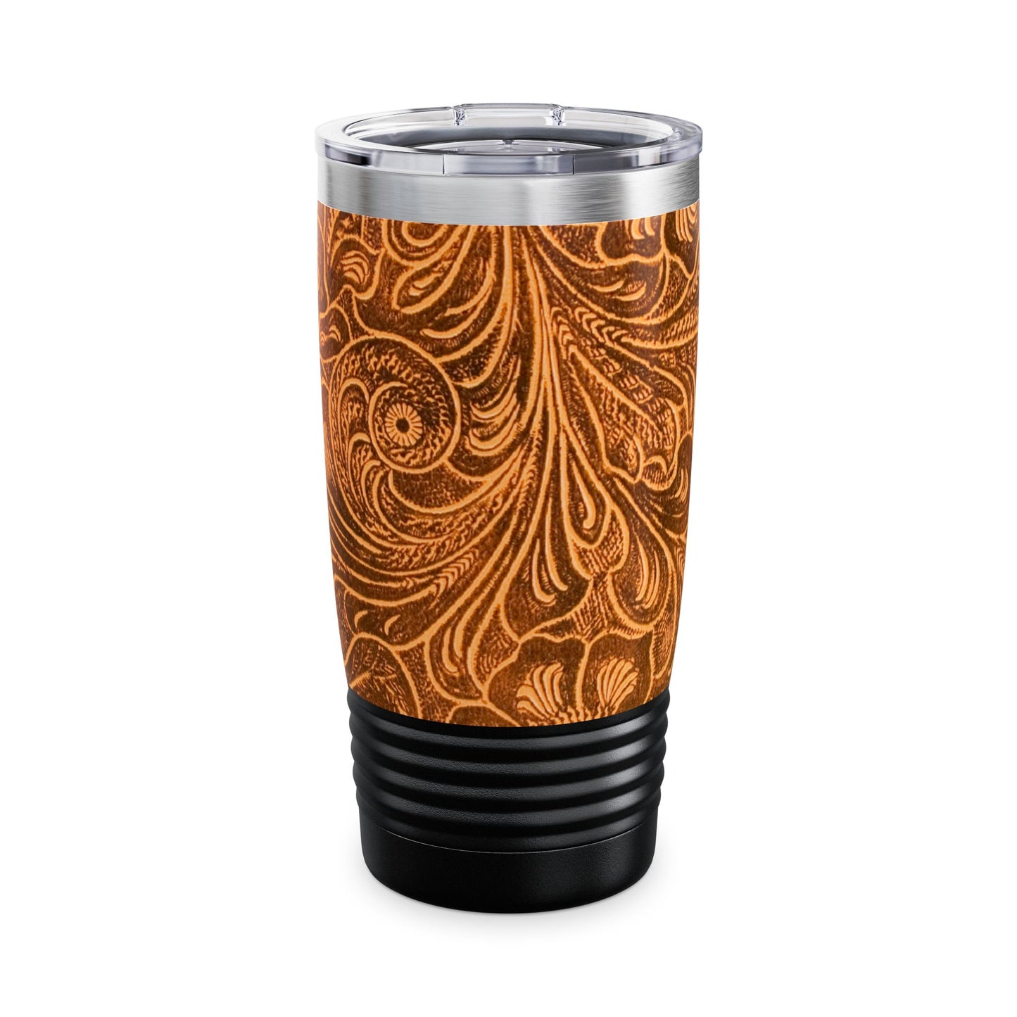 Vintage Leather Look Ringneck Tumbler | Western Style Travel Mug, Leather Gift,  Coffee Mug, Leather Stamped, Tooled Leather Look, Great Fathers Day Gift