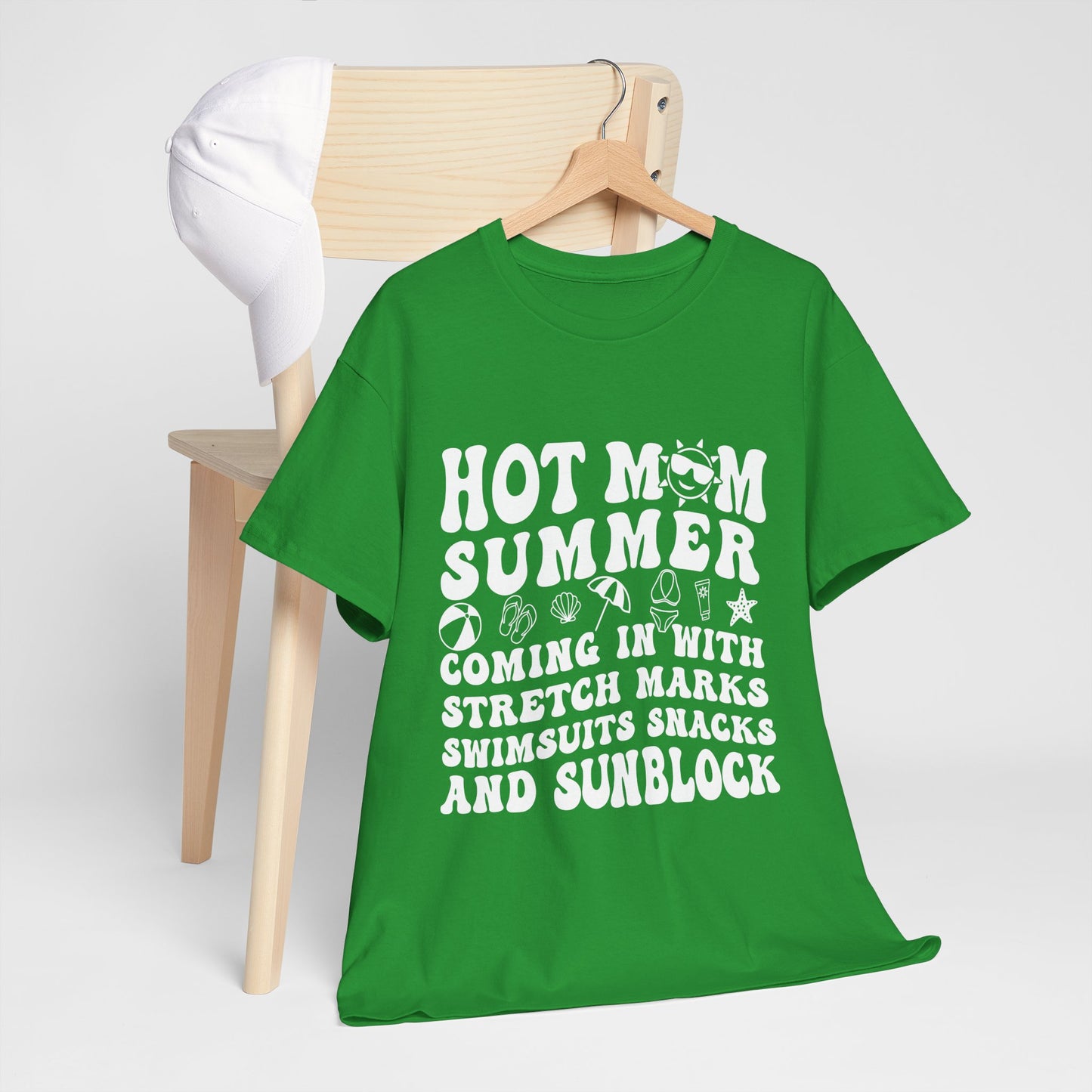 Hot Momma Casual Tee, Fun Graphic Shirt, Perfect Gift for Friends, Family Gatherings, Everyday Wear, Summer Vibes
