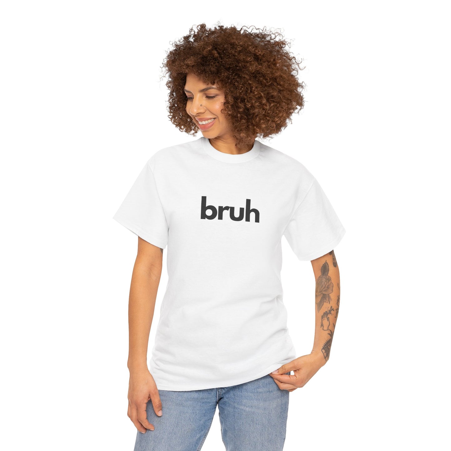 Yo Yo! BRUH.......Funny 'bruh' Unisex Heavy Cotton Tee - Casual Graphic Shirt for Everyday Wear Simple  9 Great Colors Mothers Fathers Day