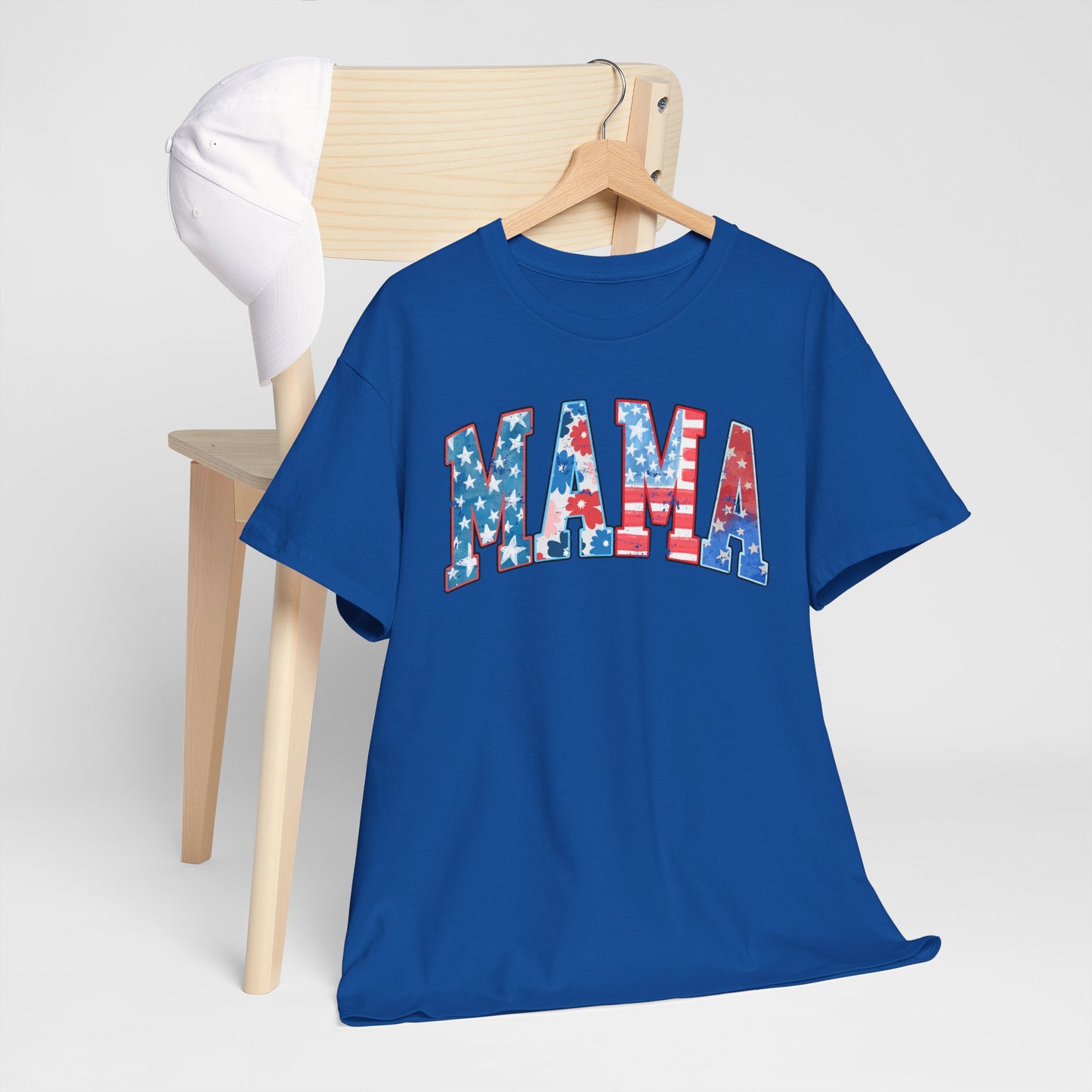 New Patriotic Mama Tee, 4th of July Cotton Shirt,  4th of July, Independence Day Outfit, Casual Summer Wear, Family Reunion