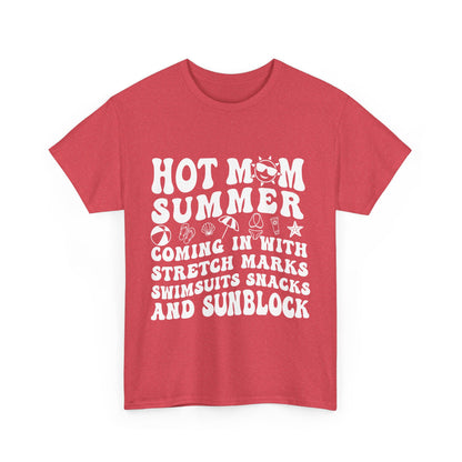 Hot Momma Casual Tee, Fun Graphic Shirt, Perfect Gift for Friends, Family Gatherings, Everyday Wear, Summer Vibes