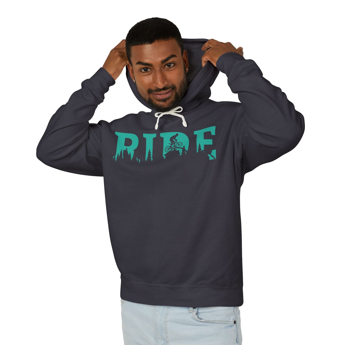 The Ride Mountain Biking Hoodie Comfy Pullover Ride The Trails Lightweight Springtime