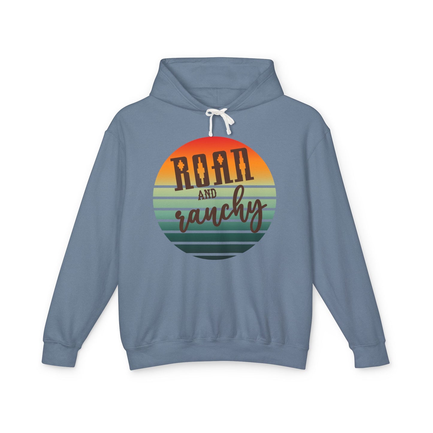 The Best Pullover Ever ~~Western Roan and Ranchy  Lightweight Hooded Sweatshirt, Great for Rodeos, Cool Nights, Bonfires, Lake, Beach, River
