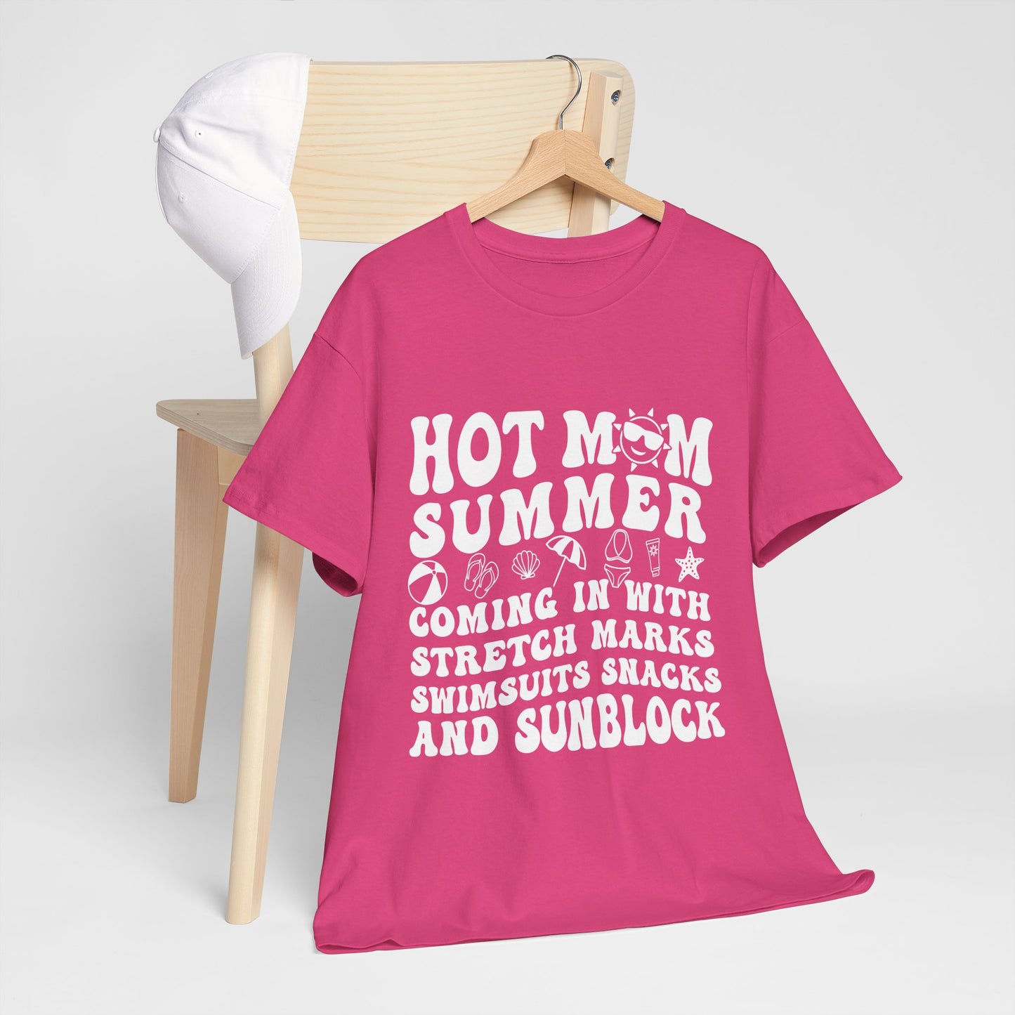 Hot Momma Casual Tee, Fun Graphic Shirt, Perfect Gift for Friends, Family Gatherings, Everyday Wear, Summer Vibes