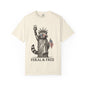 Feral & Free Unisex T-Shirt - Feral Raccoon Design, 4th of July Feral Tee, 4th of July Tshirt, Independence Day, Statue of Liberty Tshirt, Red White and Blue, Fireworks