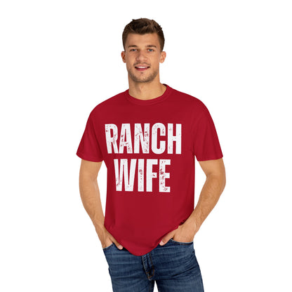 Distressed Retro Chic Ranch Wife T-Shirt, Western Tee for Farm Girls,  Ranch Life Style Shirt, Perfect for Rodeos Casual