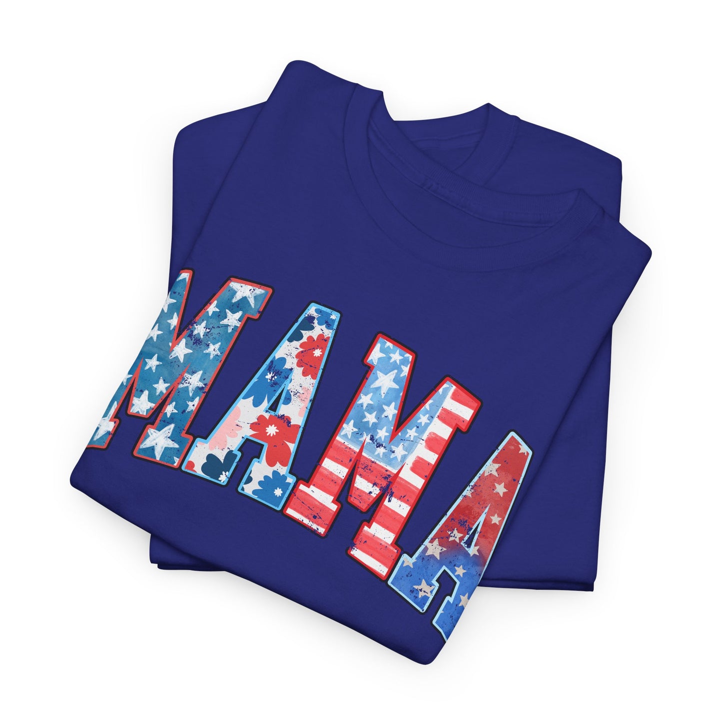 New Patriotic Mama Tee, 4th of July Cotton Shirt,  4th of July, Independence Day Outfit, Casual Summer Wear, Family Reunion