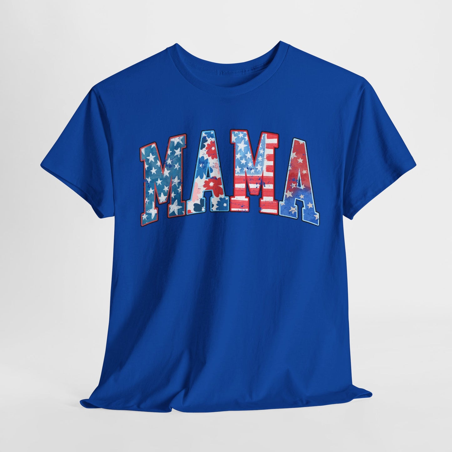 New Patriotic Mama Tee, 4th of July Cotton Shirt,  4th of July, Independence Day Outfit, Casual Summer Wear, Family Reunion