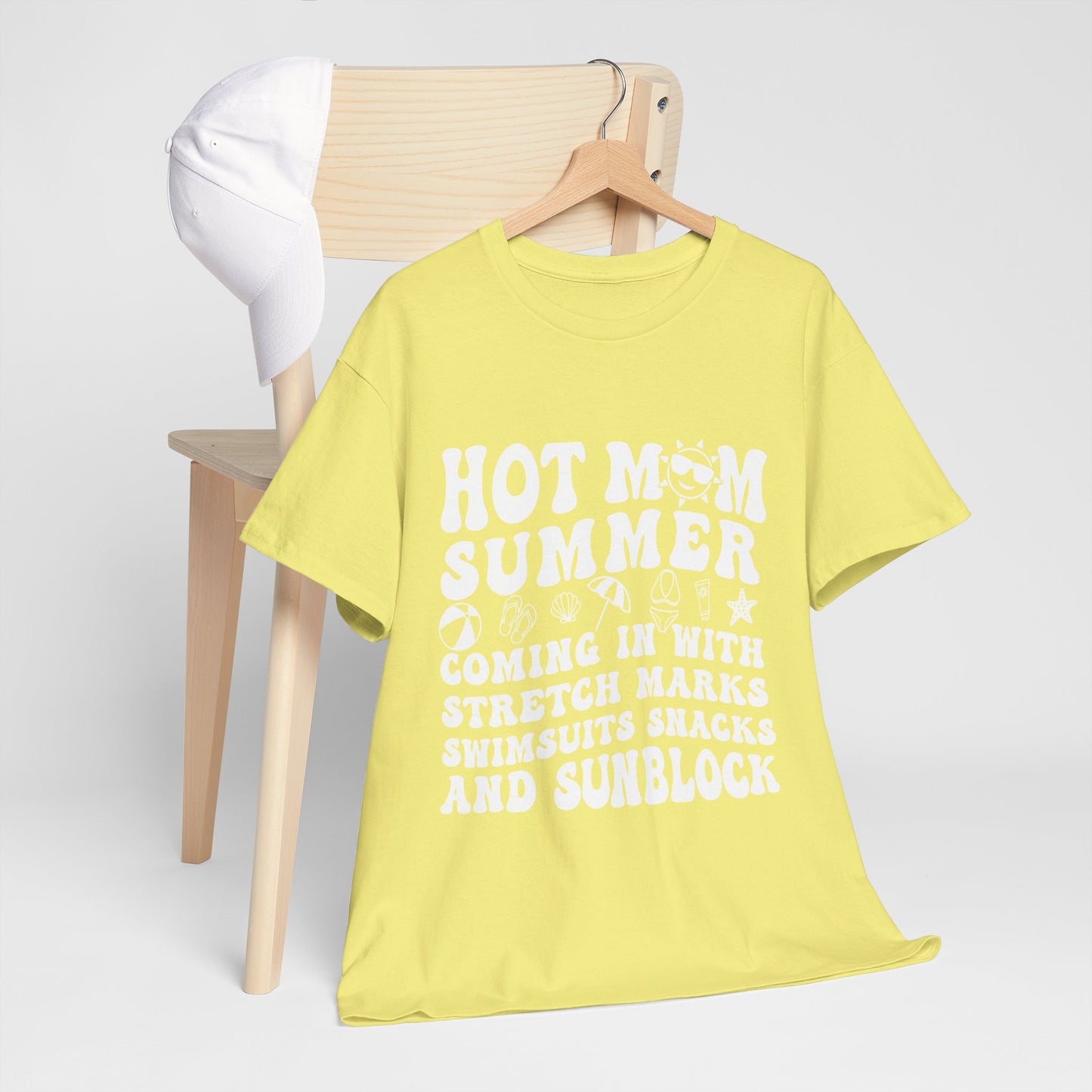 Hot Momma Casual Tee, Fun Graphic Shirt, Perfect Gift for Friends, Family Gatherings, Everyday Wear, Summer Vibes