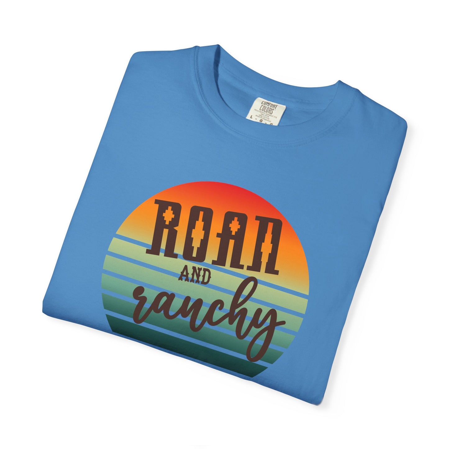 Raon and Ranchy Retro Vibes  Garment-Dyed T-Shirt, Western Style Graphic Tee, Summer Top, Rodeos, Aztec, Popular Tshirt