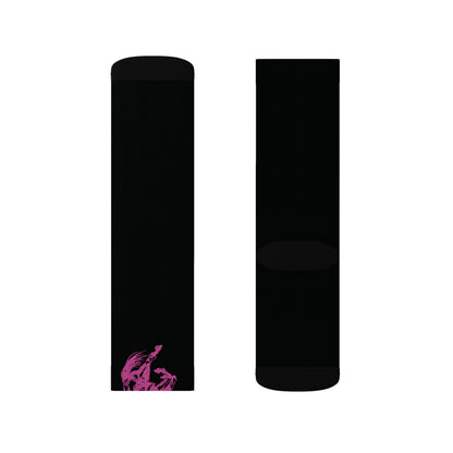 Trendy Hot Pink Bronc Bucking Performance Boot Socks Sublimation Socks