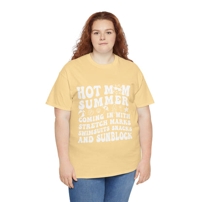 Hot Momma Casual Tee, Fun Graphic Shirt, Perfect Gift for Friends, Family Gatherings, Everyday Wear, Summer Vibes