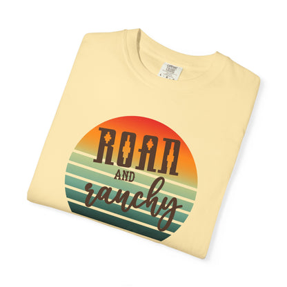 Raon and Ranchy Retro Vibes  Garment-Dyed T-Shirt, Western Style Graphic Tee, Summer Top, Rodeos, Aztec, Popular Tshirt