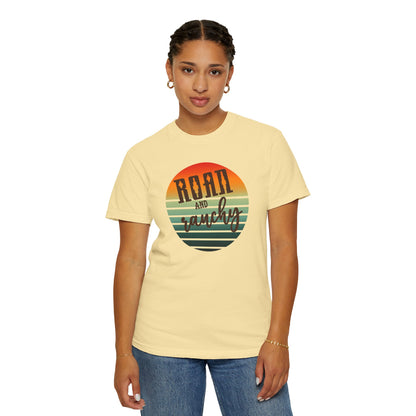 Raon and Ranchy Retro Vibes  Garment-Dyed T-Shirt, Western Style Graphic Tee, Summer Top, Rodeos, Aztec, Popular Tshirt