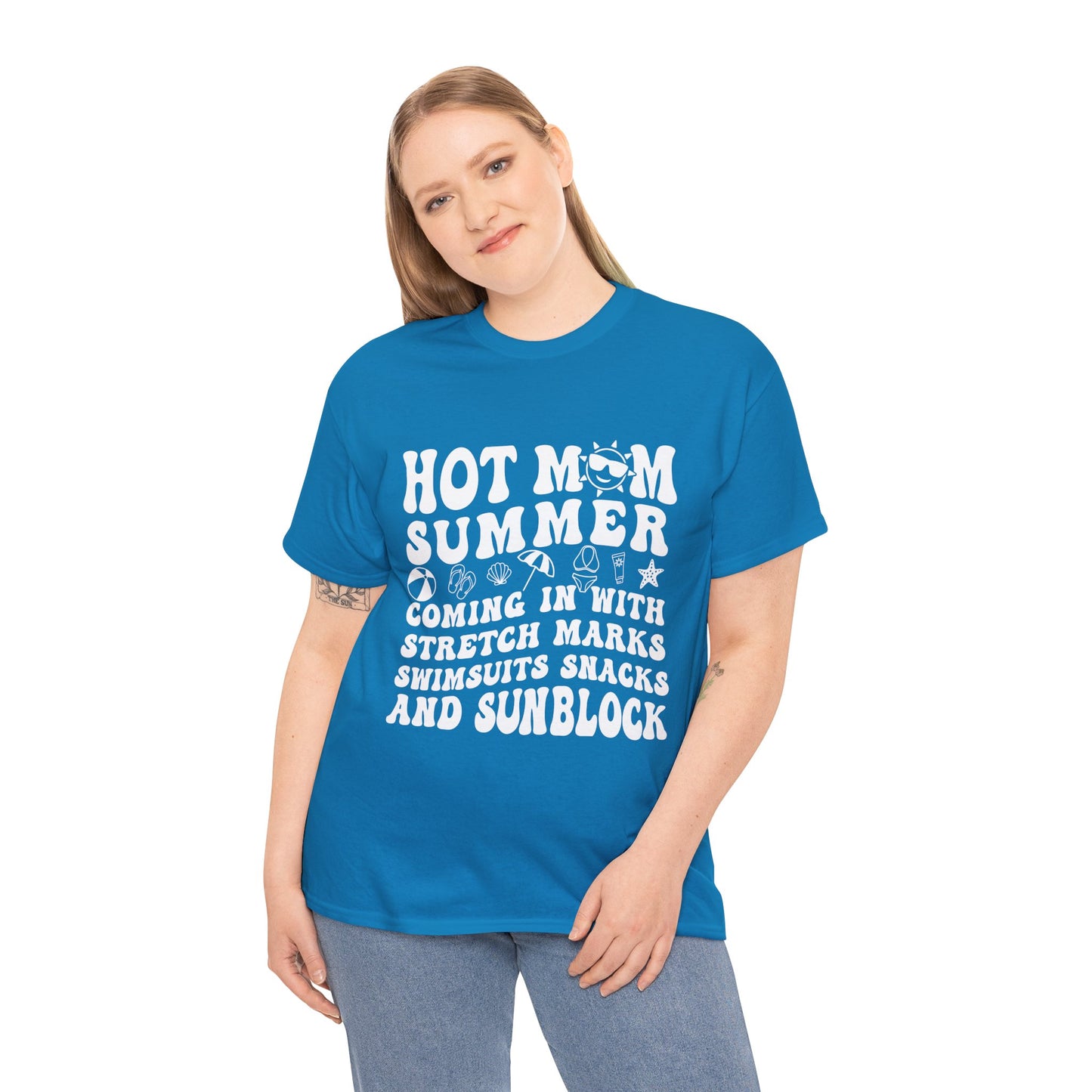 Hot Momma Casual Tee, Fun Graphic Shirt, Perfect Gift for Friends, Family Gatherings, Everyday Wear, Summer Vibes