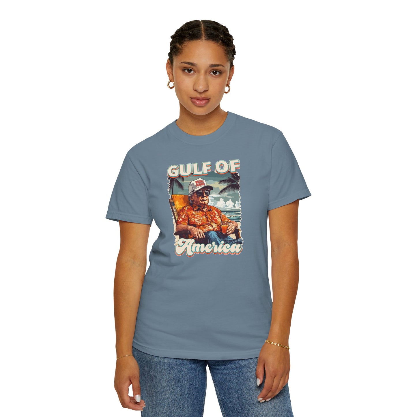 Donald Trump Vintage Gulf of America T-Shirt - Relaxed Fit Unisex Tee Gulf Of America Patriotic Tee, Gulf of America Shirt Est 2025