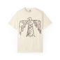 American Indian Thunderbird Grunge Unisex Garment-Dyed T-Shirt with Artistic Design, Casual Wear, Boho Style,  Graphic Tee, Eco-Friendly Fashion, Unique Gift For Her