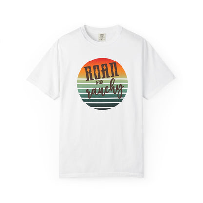 Raon and Ranchy Retro Vibes  Garment-Dyed T-Shirt, Western Style Graphic Tee, Summer Top, Rodeos, Aztec, Popular Tshirt
