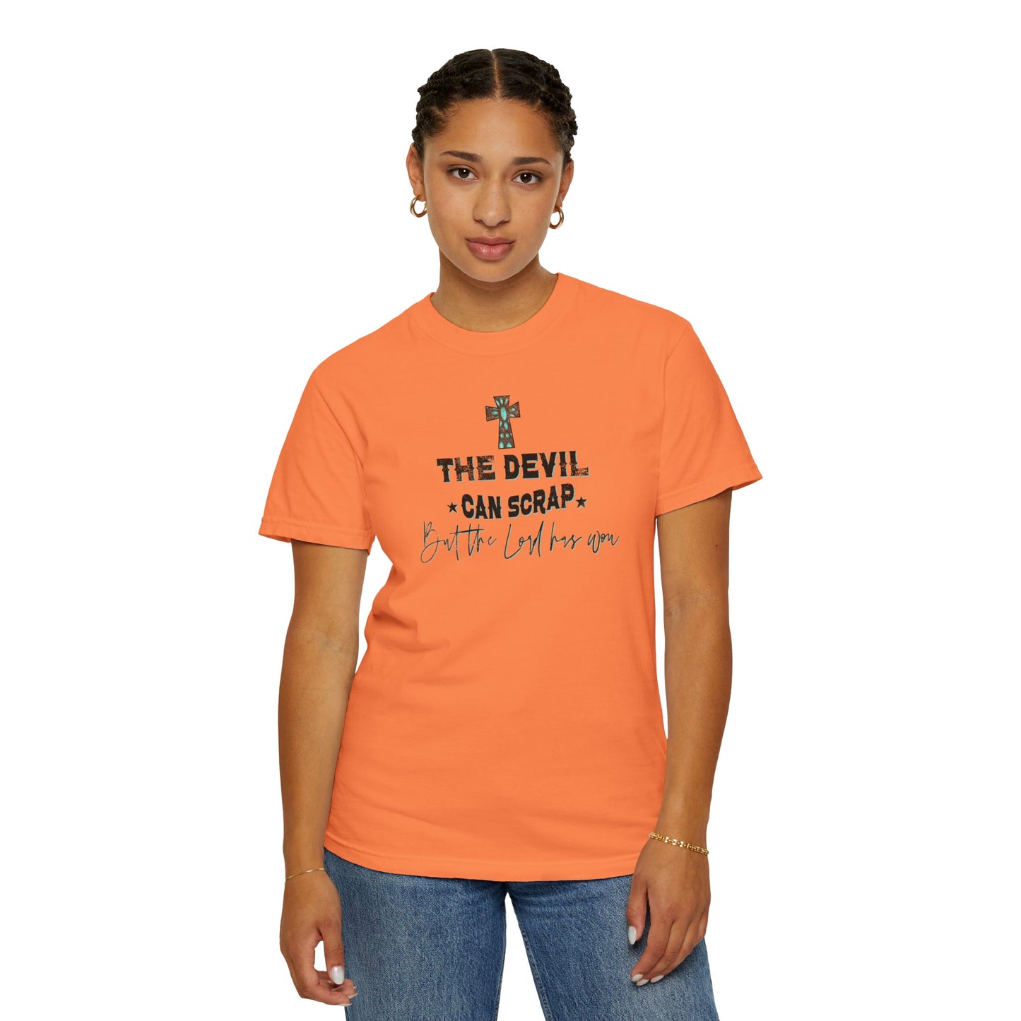 Turquoise Cross Unisex T-shirt - The Lord has Won