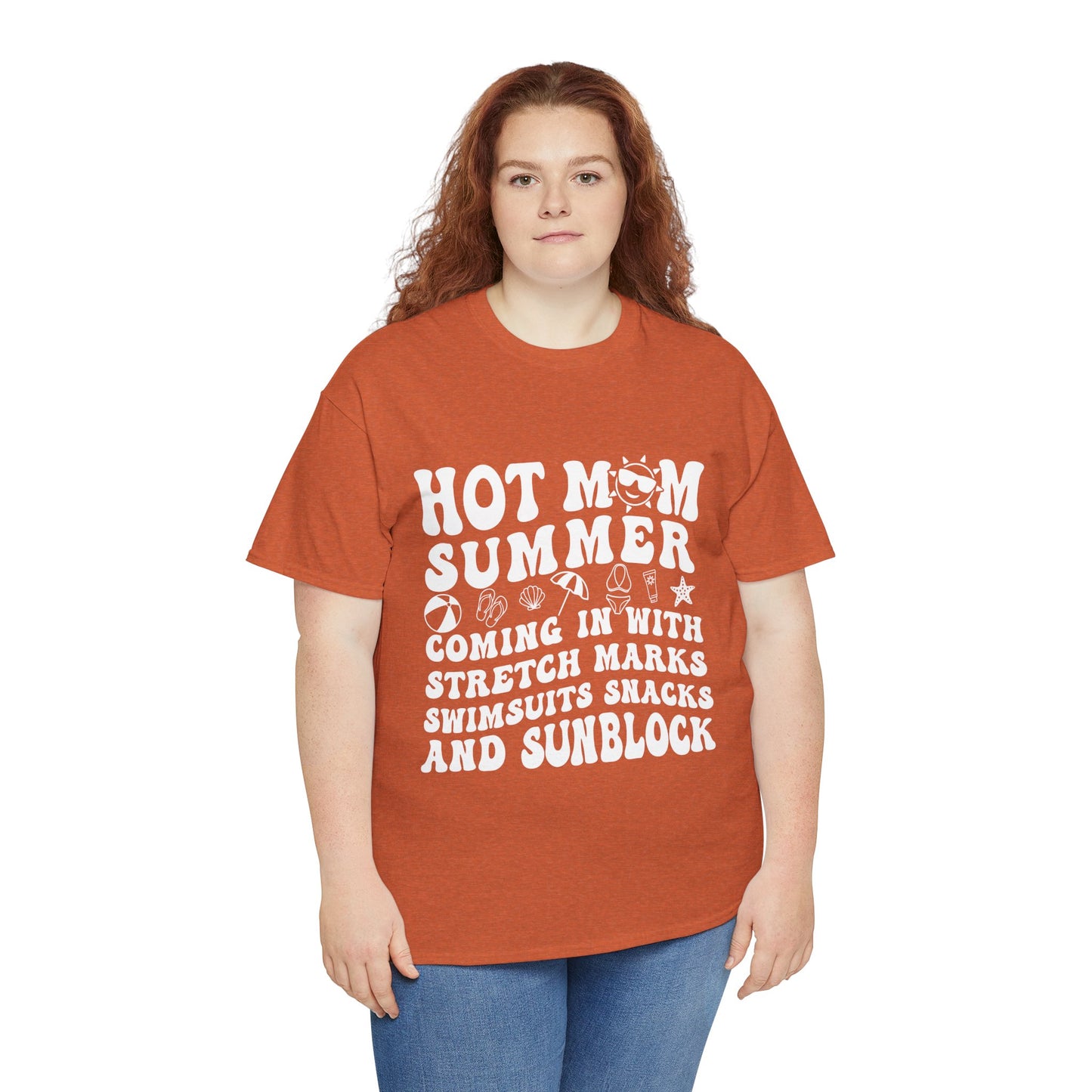 Hot Momma Casual Tee, Fun Graphic Shirt, Perfect Gift for Friends, Family Gatherings, Everyday Wear, Summer Vibes