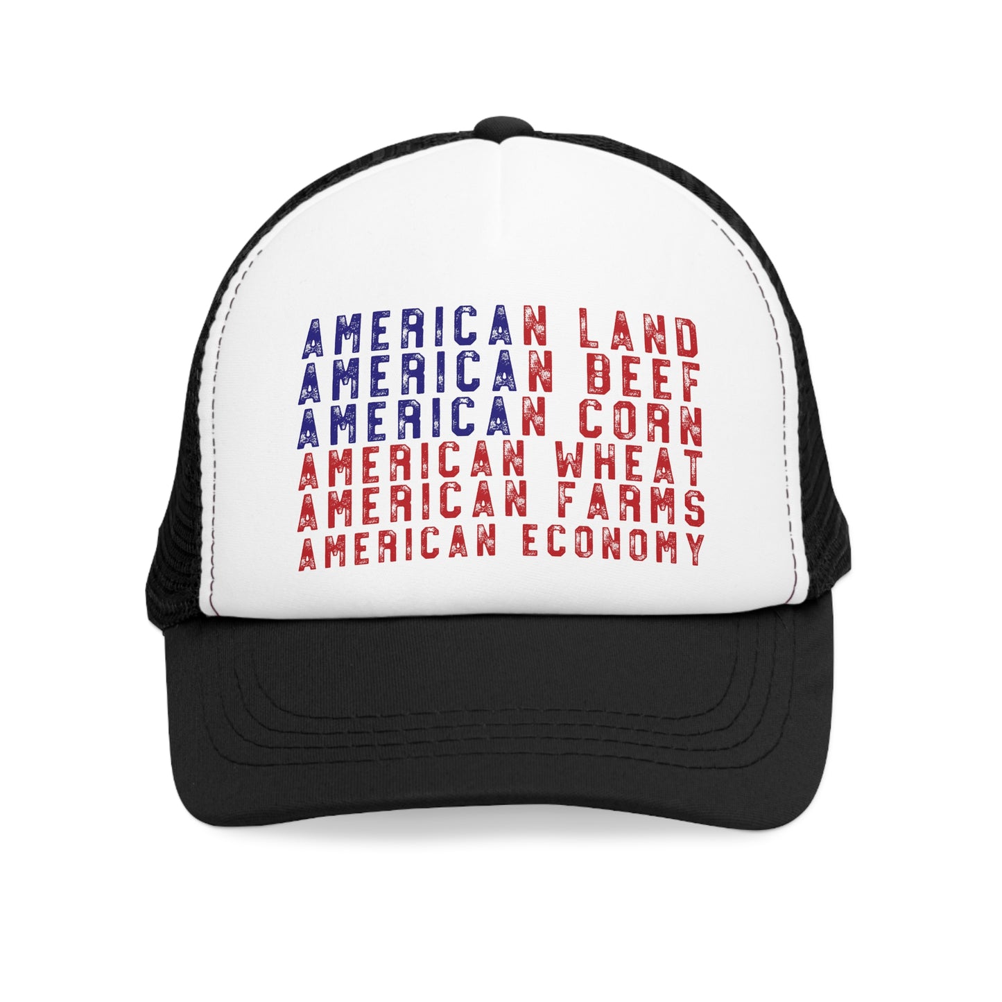 American Made, This Hat Says It All!!! American Pride, Patriotic Mesh Cap – Red White and Blue Trucker Hat, Wheat, Farm, Beef, Corn