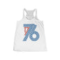 1776 Patriotic Women's Flowy Racerback Tank, Fourth of July Racerback Tank, Flowy Top, Casual Wear, Independence Day Apparel 4th of July USA