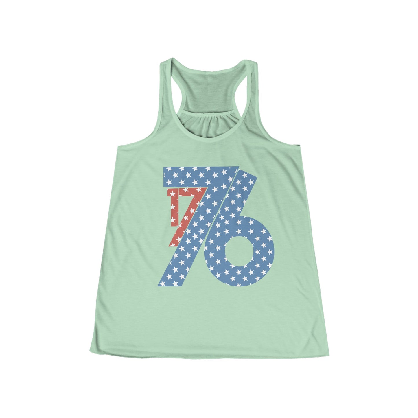 1776 Patriotic Women's Flowy Racerback Tank, Fourth of July Racerback Tank, Flowy Top, Casual Wear, Independence Day Apparel 4th of July USA