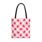 Adorable Strawberry Floral Tote Bag - Perfect for Summer Outings, Farmers' Markets, Festivals, Garage Sales, Grocery, Kids, Lake, River, Pool, Beach Bag