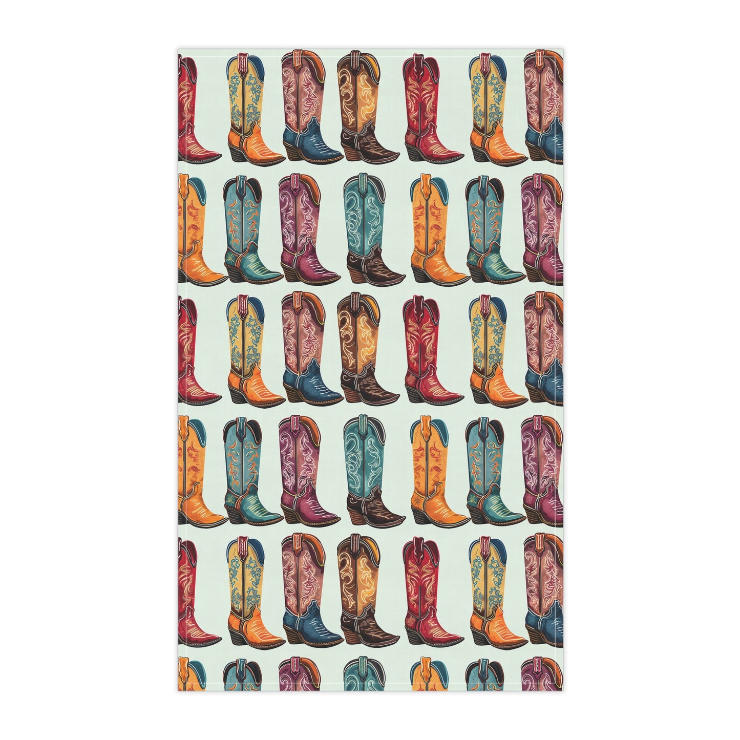 Colorful Cowboy Boots Tea Towels - Fun Western Kitchen Decor House Warming Gift Idea - Farm House Style