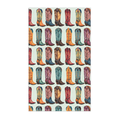 Colorful Cowboy Boots Tea Towels - Fun Western Kitchen Decor House Warming Gift Idea - Farm House Style