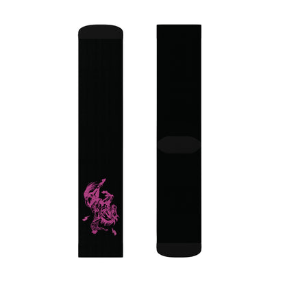 Trendy Hot Pink Bronc Bucking Performance Boot Socks Sublimation Socks