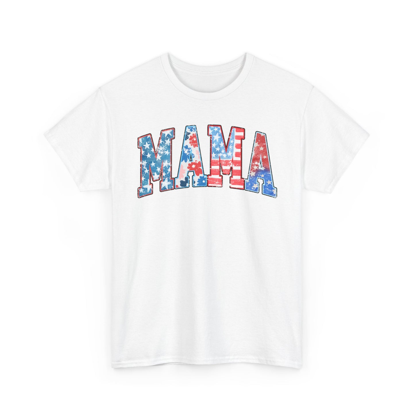 New Patriotic Mama Tee, 4th of July Cotton Shirt,  4th of July, Independence Day Outfit, Casual Summer Wear, Family Reunion