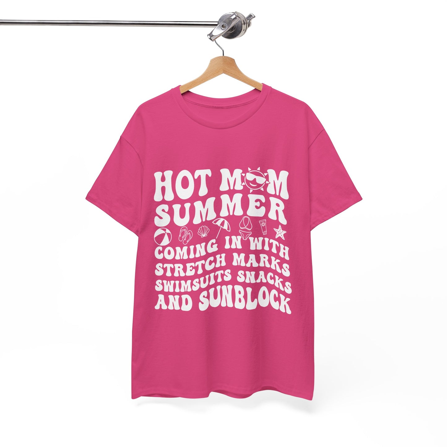 Hot Momma Casual Tee, Fun Graphic Shirt, Perfect Gift for Friends, Family Gatherings, Everyday Wear, Summer Vibes