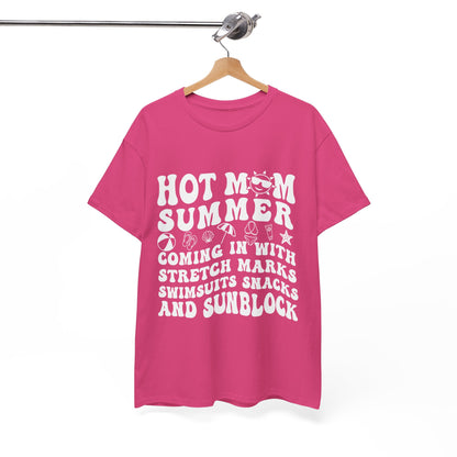 Hot Momma Casual Tee, Fun Graphic Shirt, Perfect Gift for Friends, Family Gatherings, Everyday Wear, Summer Vibes