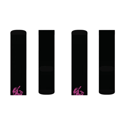 Trendy Hot Pink Bronc Bucking Performance Boot Socks Sublimation Socks
