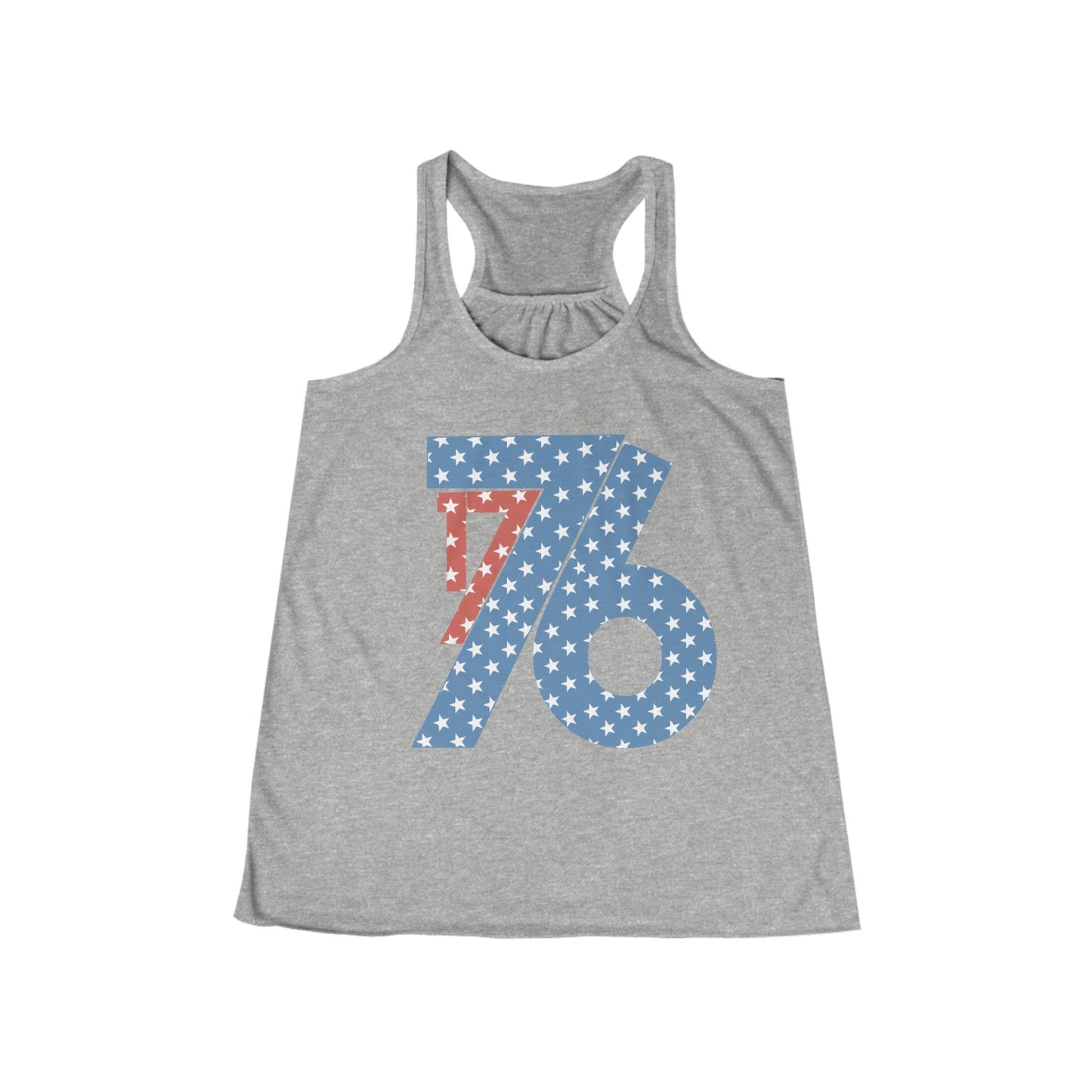 1776 Patriotic Women's Flowy Racerback Tank, Fourth of July Racerback Tank, Flowy Top, Casual Wear, Independence Day Apparel 4th of July USA