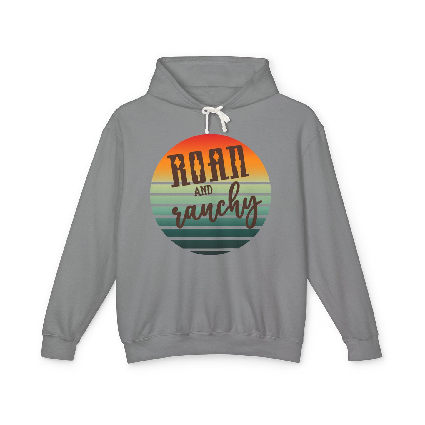 The Best Pullover Ever ~~Western Roan and Ranchy  Lightweight Hooded Sweatshirt, Great for Rodeos, Cool Nights, Bonfires, Lake, Beach, River