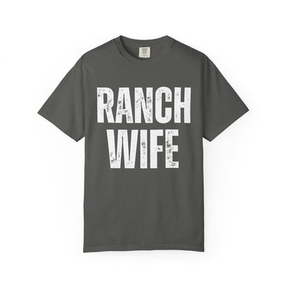 Distressed Retro Chic Ranch Wife T-Shirt, Western Tee for Farm Girls,  Ranch Life Style Shirt, Perfect for Rodeos Casual