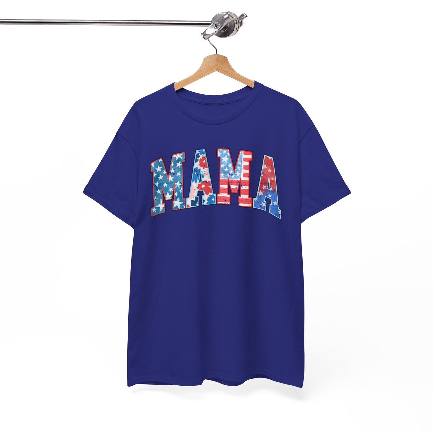 New Patriotic Mama Tee, 4th of July Cotton Shirt,  4th of July, Independence Day Outfit, Casual Summer Wear, Family Reunion
