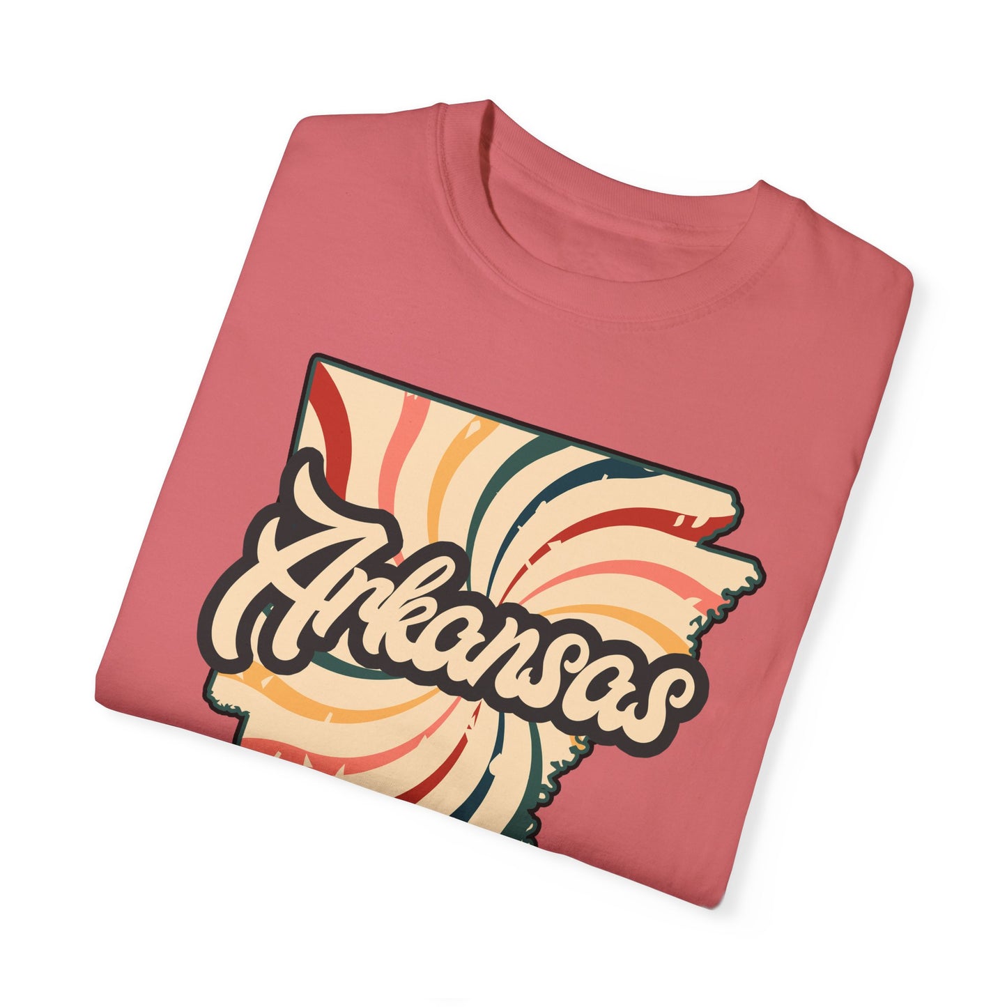 WOOO PIG SOOIE. , Arkansas Retro T-Shirt - Call Those Hogs - Natural State - Fun Summer Tee - Colorful - Razorbacks