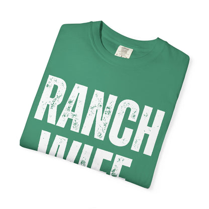 Distressed Retro Chic Ranch Wife T-Shirt, Western Tee for Farm Girls,  Ranch Life Style Shirt, Perfect for Rodeos Casual