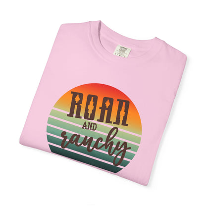 Raon and Ranchy Retro Vibes  Garment-Dyed T-Shirt, Western Style Graphic Tee, Summer Top, Rodeos, Aztec, Popular Tshirt