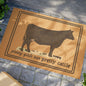 Pretty Girls Run Pretty Cattle Custom Cow Doormat - Charming Entrance Mat, Farmhouse Decor, Unique Home Gift, Country Style, Natural Fiber