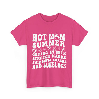 Hot Momma Casual Tee, Fun Graphic Shirt, Perfect Gift for Friends, Family Gatherings, Everyday Wear, Summer Vibes