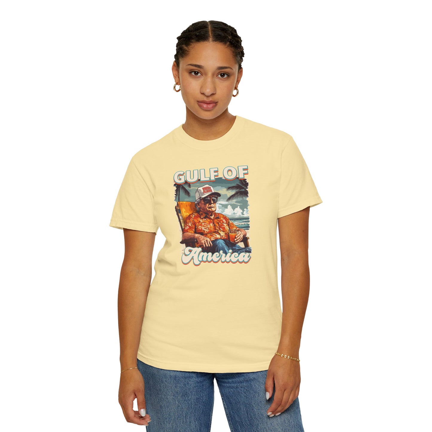 Donald Trump Vintage Gulf of America T-Shirt - Relaxed Fit Unisex Tee Gulf Of America Patriotic Tee, Gulf of America Shirt Est 2025